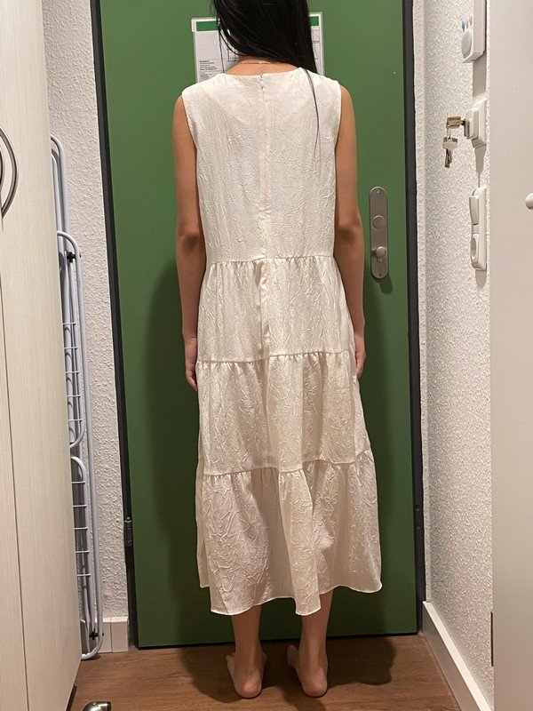NEU Weiß ärmelloses Kleid