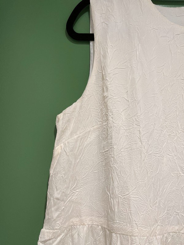 NEU Weiß ärmelloses Kleid