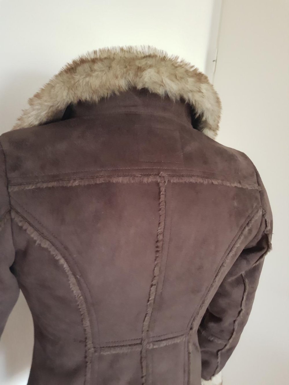 Damen Jacke Wildleder innen Teddy gefüttert Gr. L
