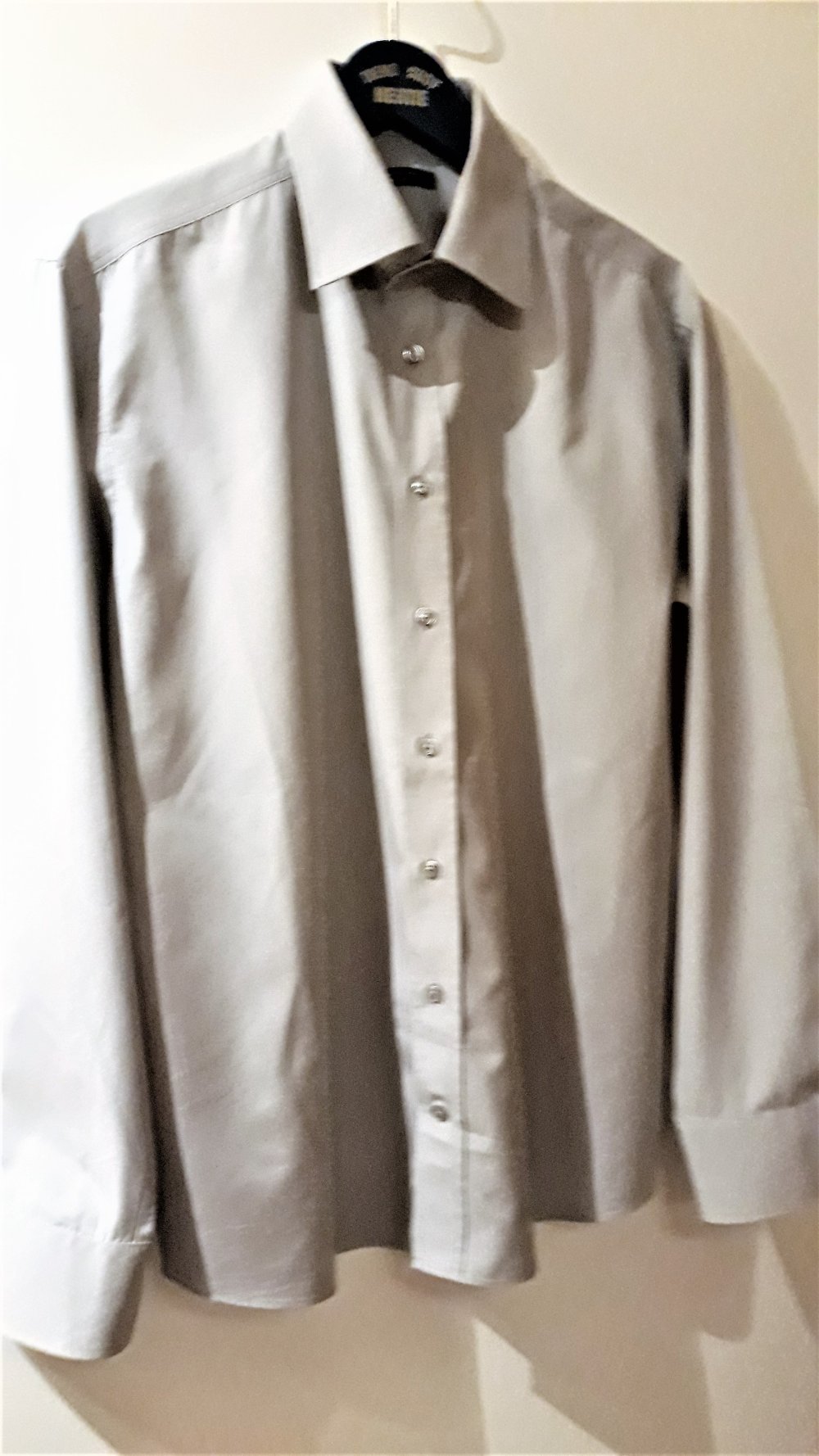 Tolles Herrenhemd von Selected, Silbergrau, Gr. L, nur 3,-€