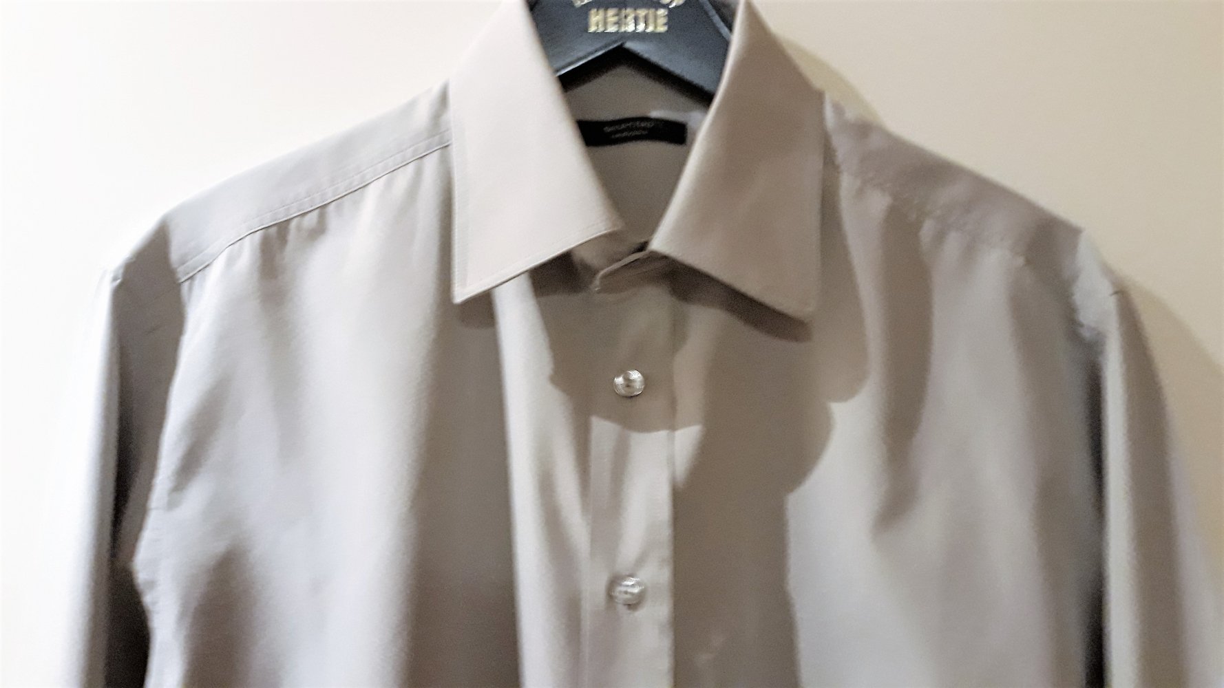 Tolles Herrenhemd von Selected, Silbergrau, Gr. L, nur 3,-€
