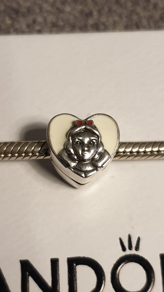 Original Pandora: Disney Schneewittchen Snow White Herz Clip, retired, rar, selten, SEHR GUTER ZUSTAND