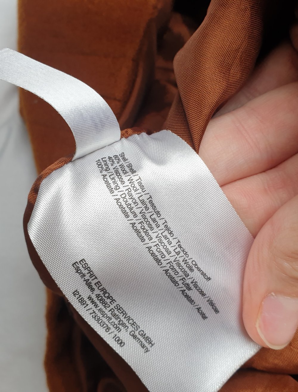 Esprit jacke übergang Cognac s