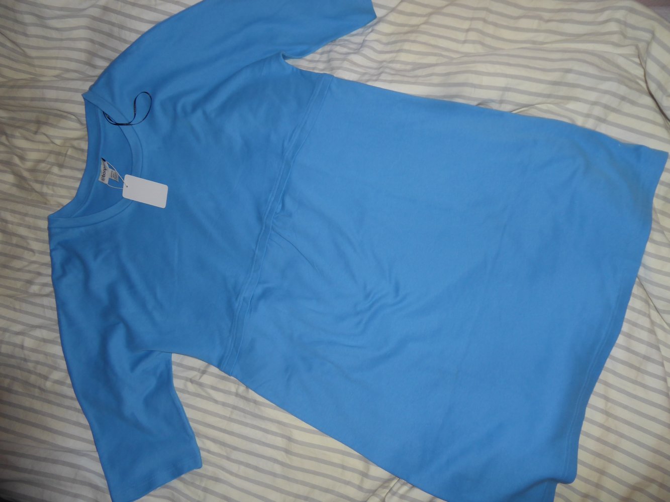 Damen Kleid 105 cm lang Sweatshirt Shirt lang 44 46 XL lavendel blau bonprix Tunika