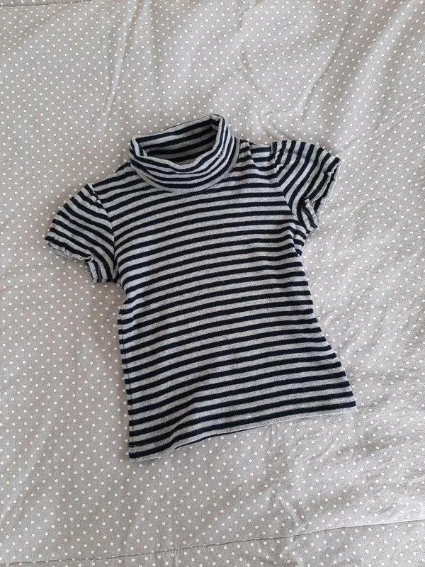 Käthe Kruse Shirt Gr 104, Rolli, Mädchen, Ringel, gestreift grau