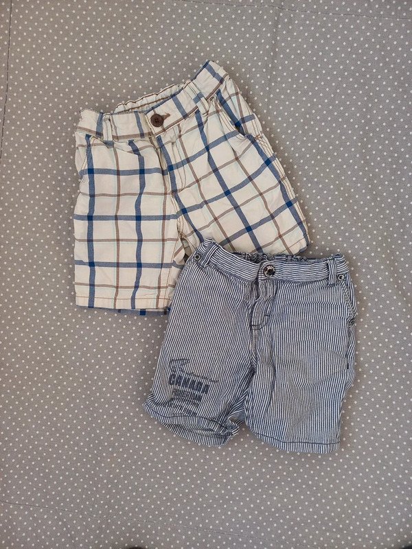 H&M Shorts Gr 86/92, Junge, 2er Pack, kariert, Streifen, frendz, kurze Hose