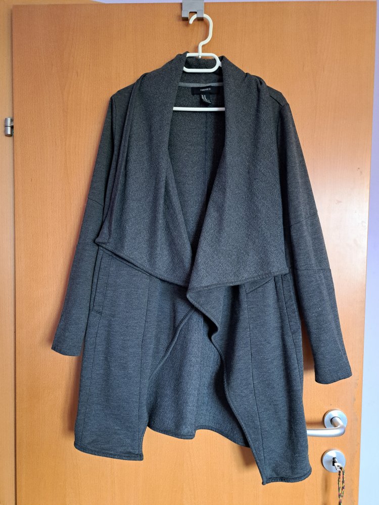 Forever 21 Cardigan Gr. S grau Biker Weste