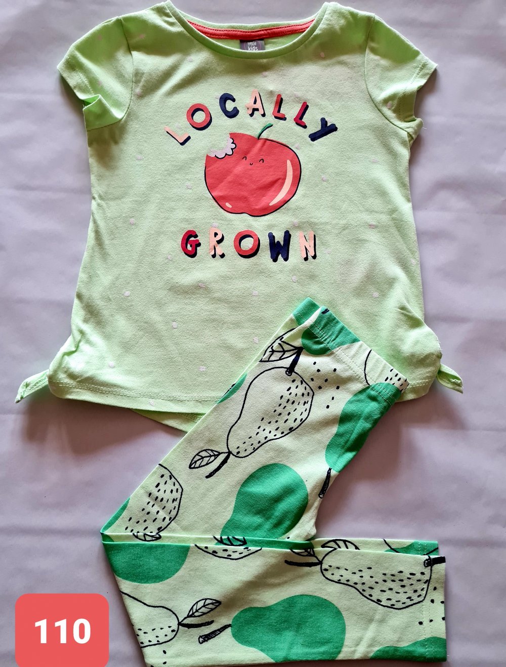 2 Tlg. Set, T-Shirt, Leggings Lang, gr. 110, Neu
