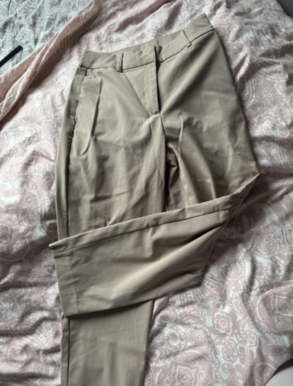 Beige Anzugshose