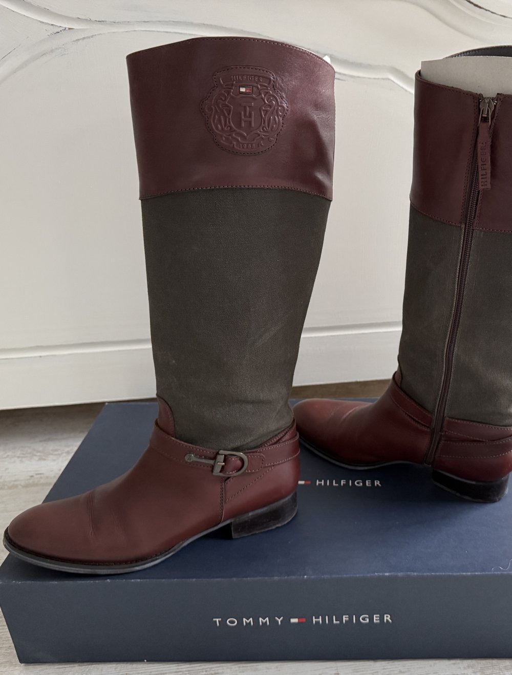 Tommy Hilfiger ❇️ Stiefel Leder Braun ❇️ Gr. 40 in OVP