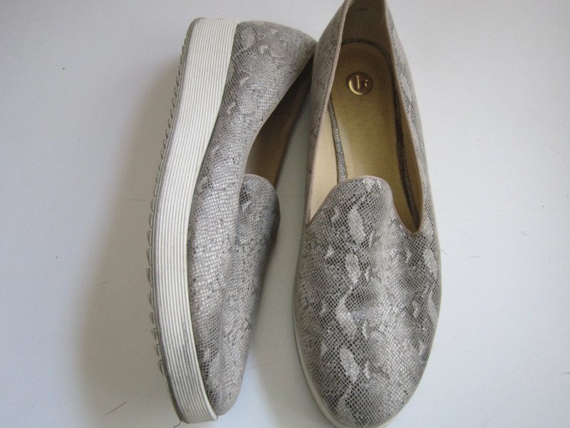 La Strada Slipper beige schwarz Gr. 41 Leder Reptildruck 41·Sehr gut