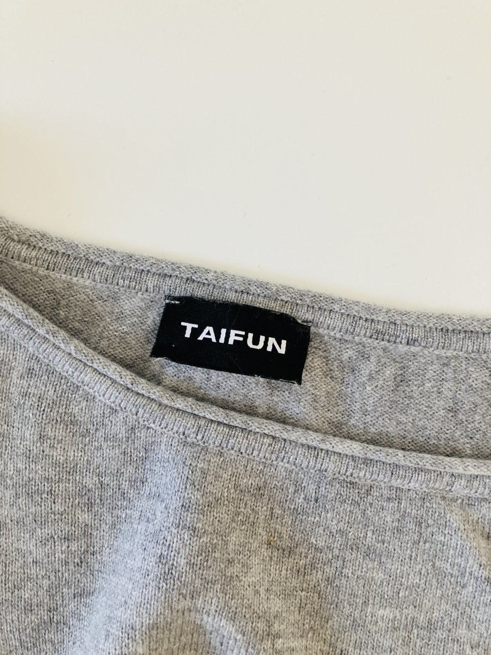 Taifun Pullover grau Peplum M