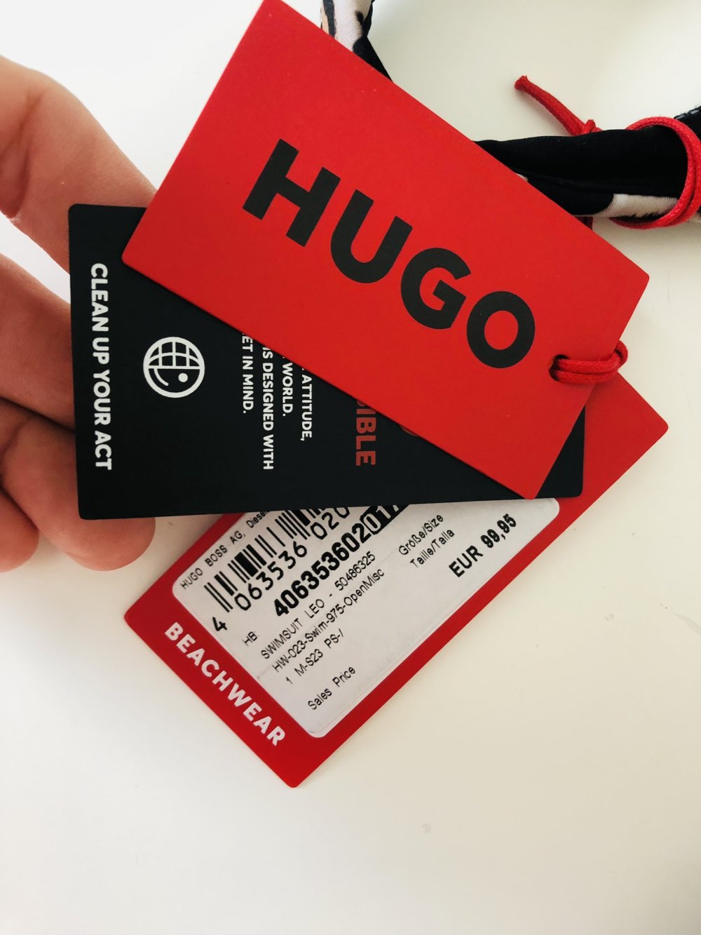 Hugo Boss Badeanzug Leo Gr S