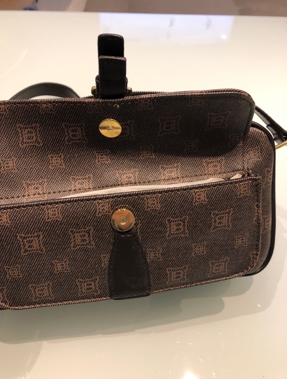 braune Handtasche von Laura Biagiotti