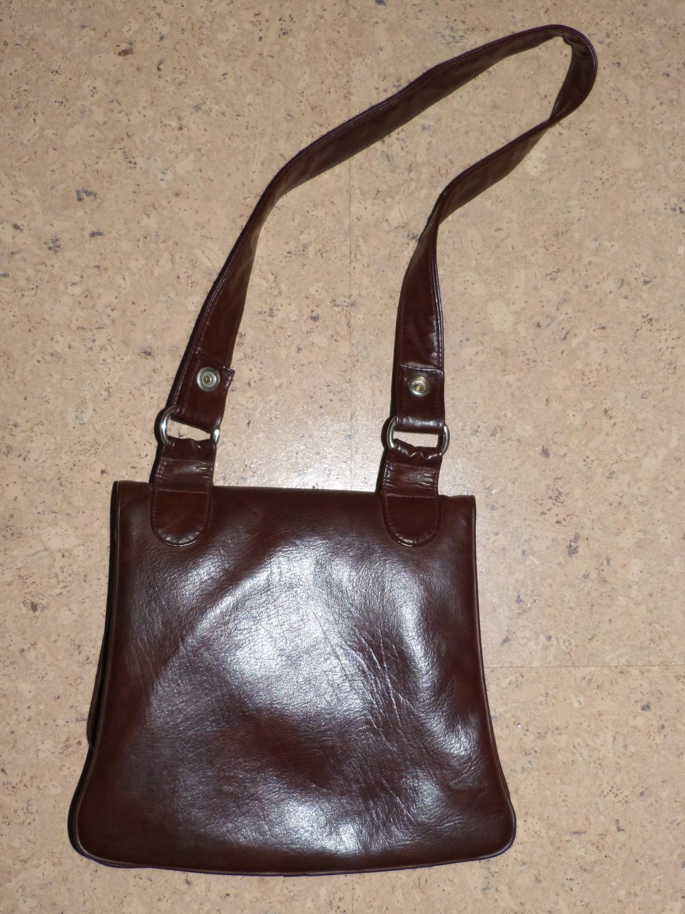 Handtasche, Tasche mit langen Henkeln, braun, Vintage