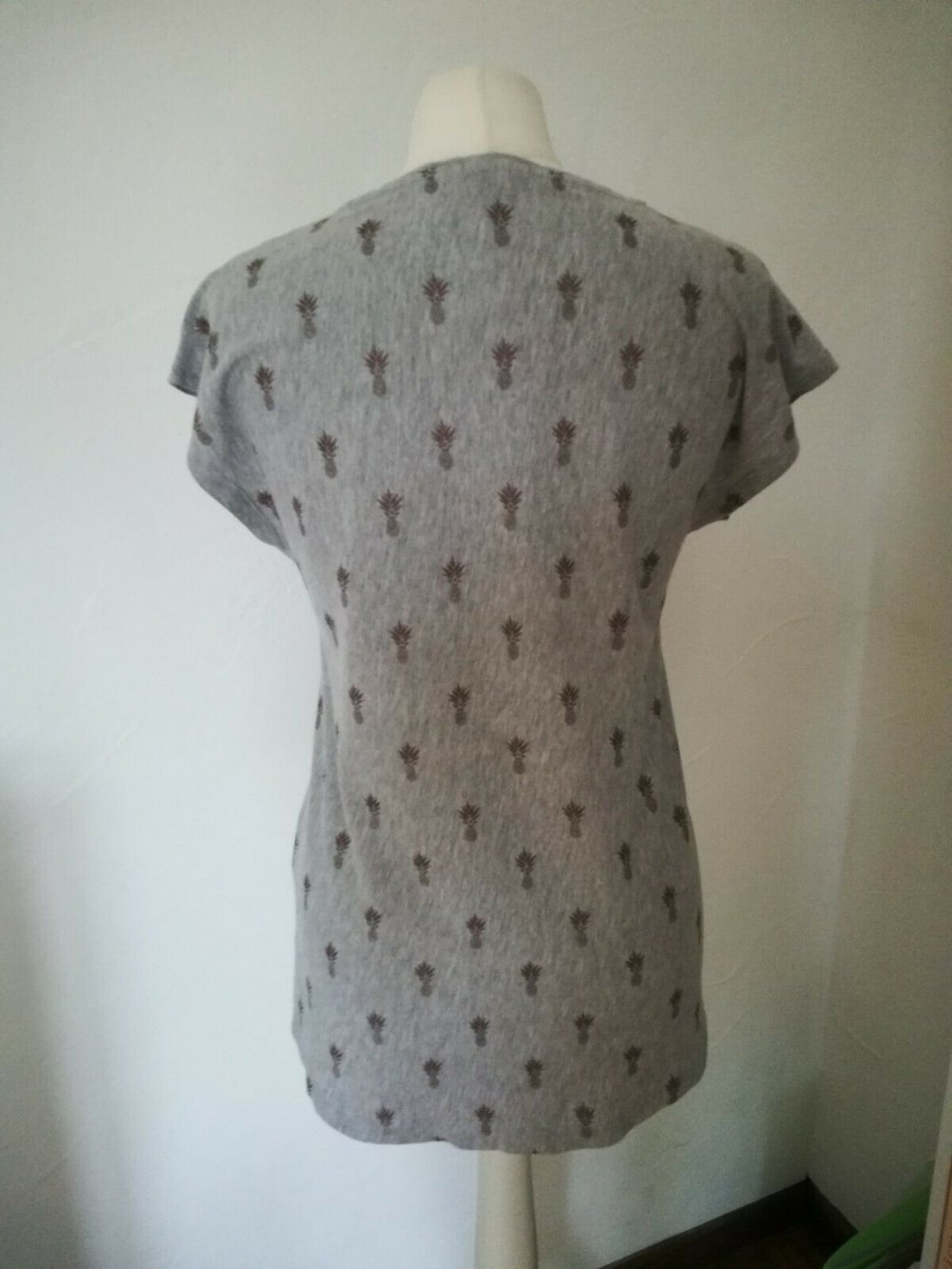 Esprit Print T-Shirt grau Ananas Gr. 34 XS oder 36 S