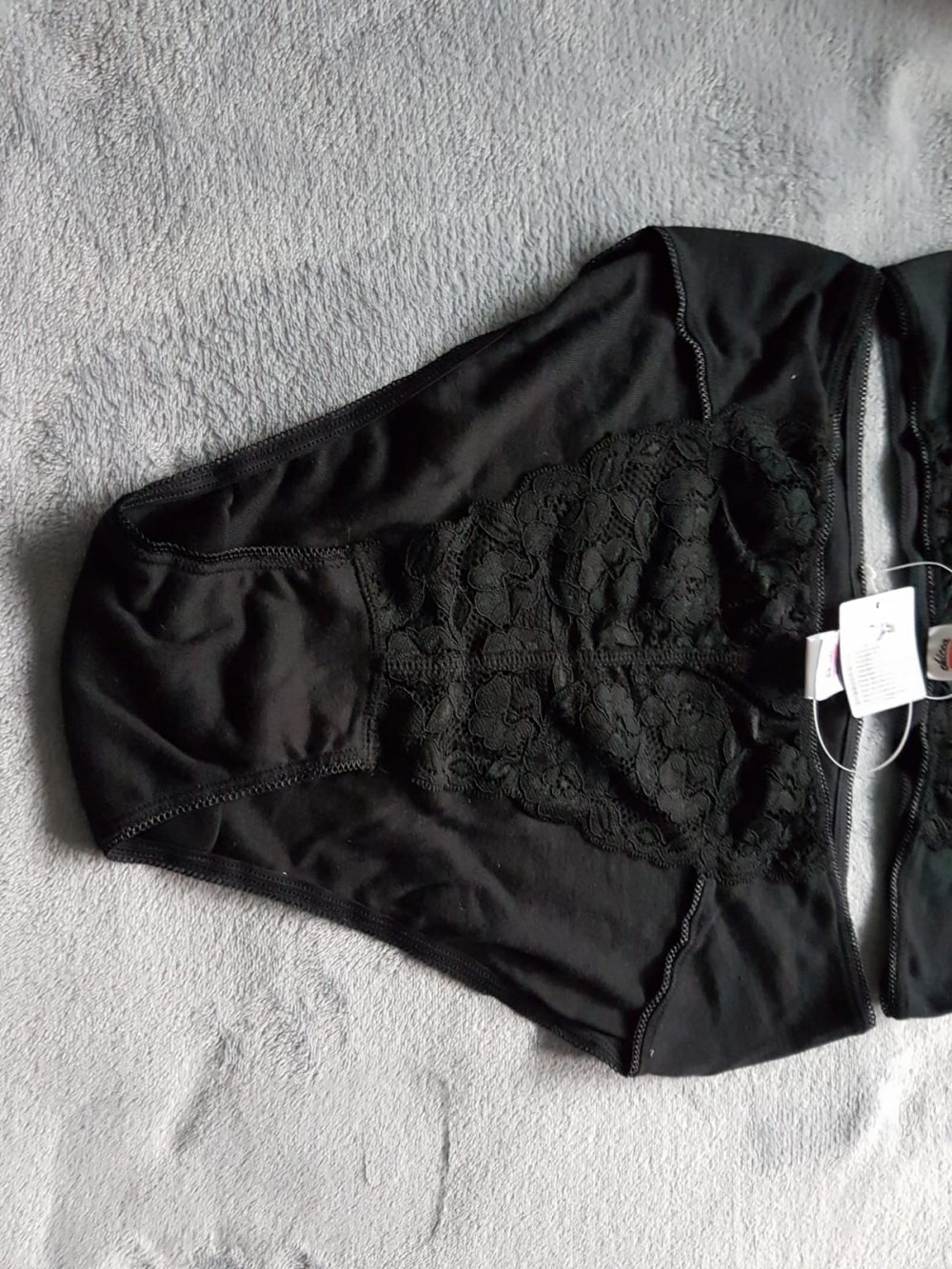 Damen Slip Frau Unterwäsche Unterhose Schwarz Größe 46 Übergröße 2er Pack Set