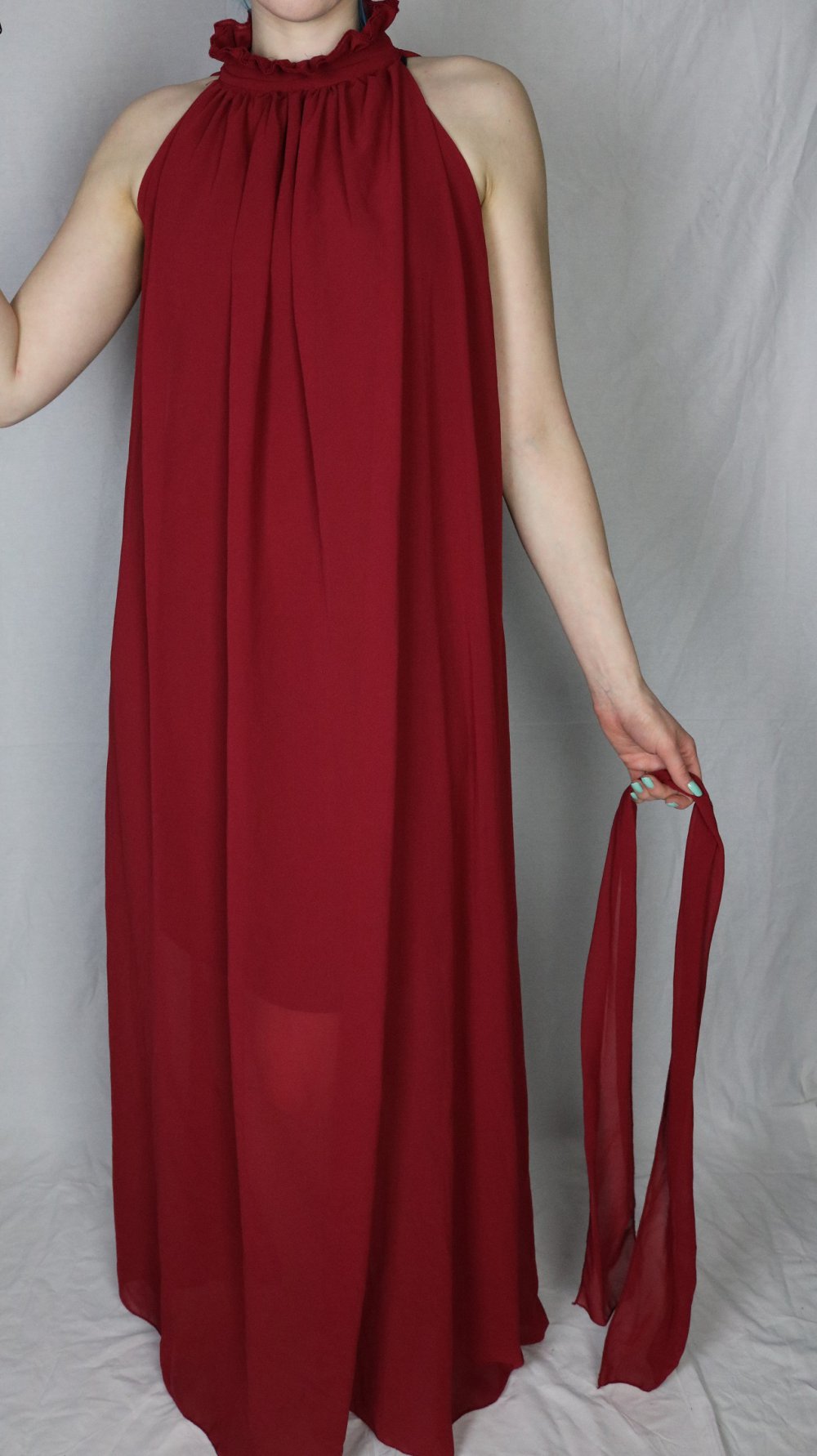 kleid lang rot leicht sommer