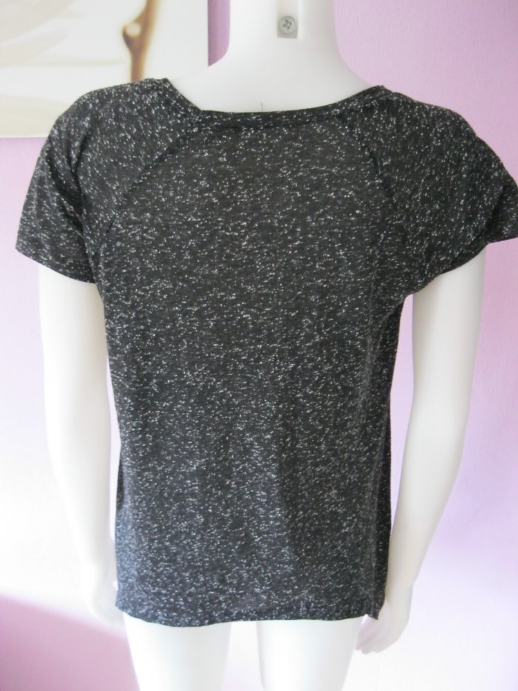T-Shirt # Pull&Bear # Schwarz meliert # Nieten # L