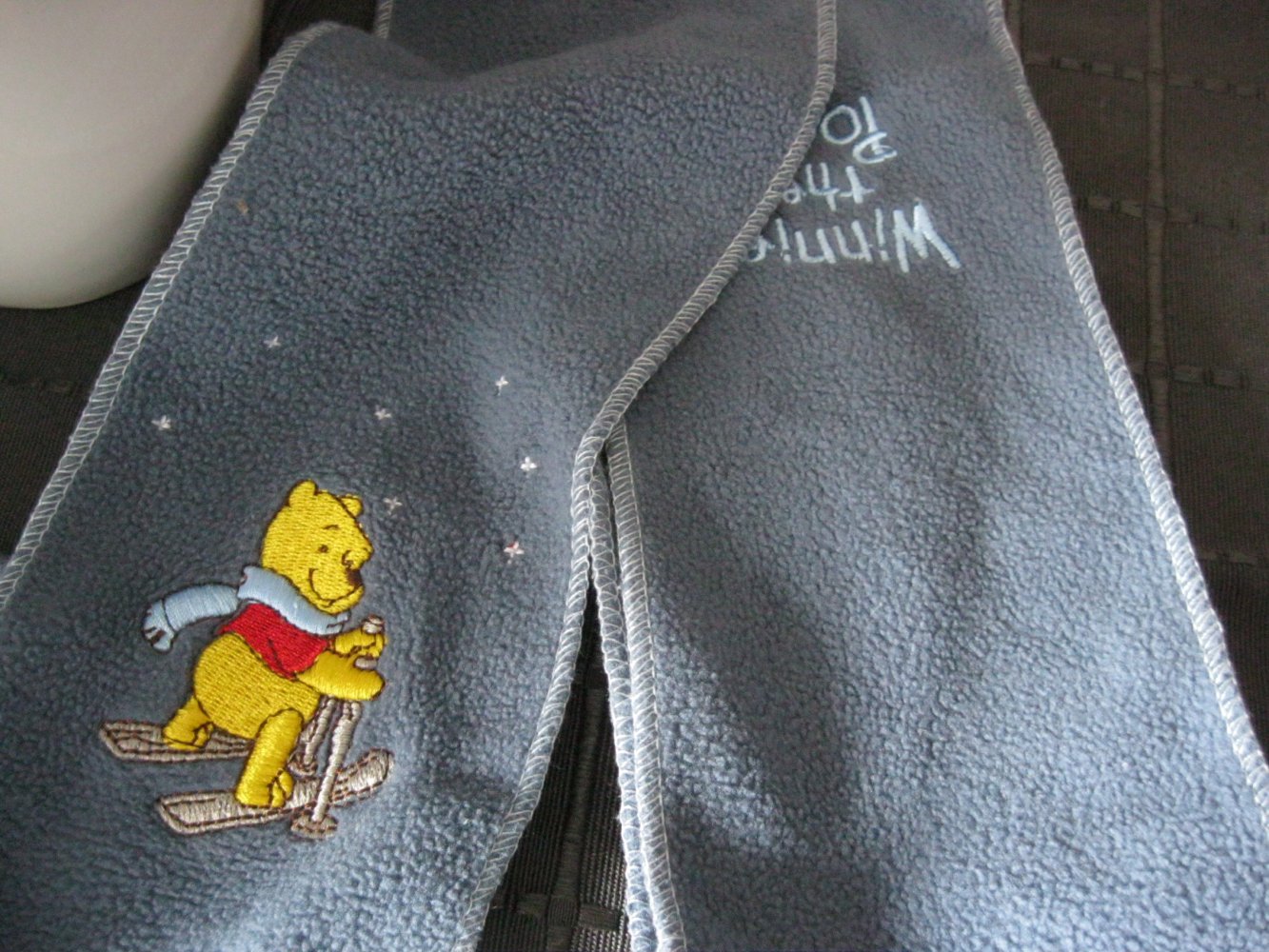 Winnie the Pooh Mütze + Schal Fleece Blau 6-9 Monate