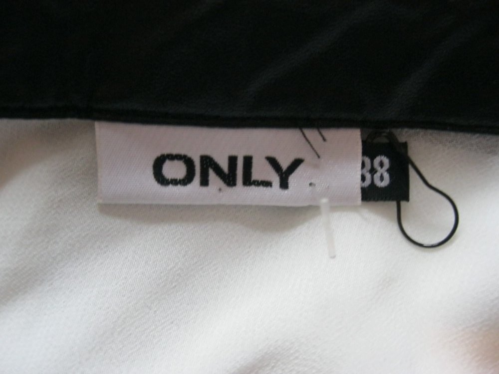 NEU # Bluse # Transparent # Only # Weiß / Schwarz # 38