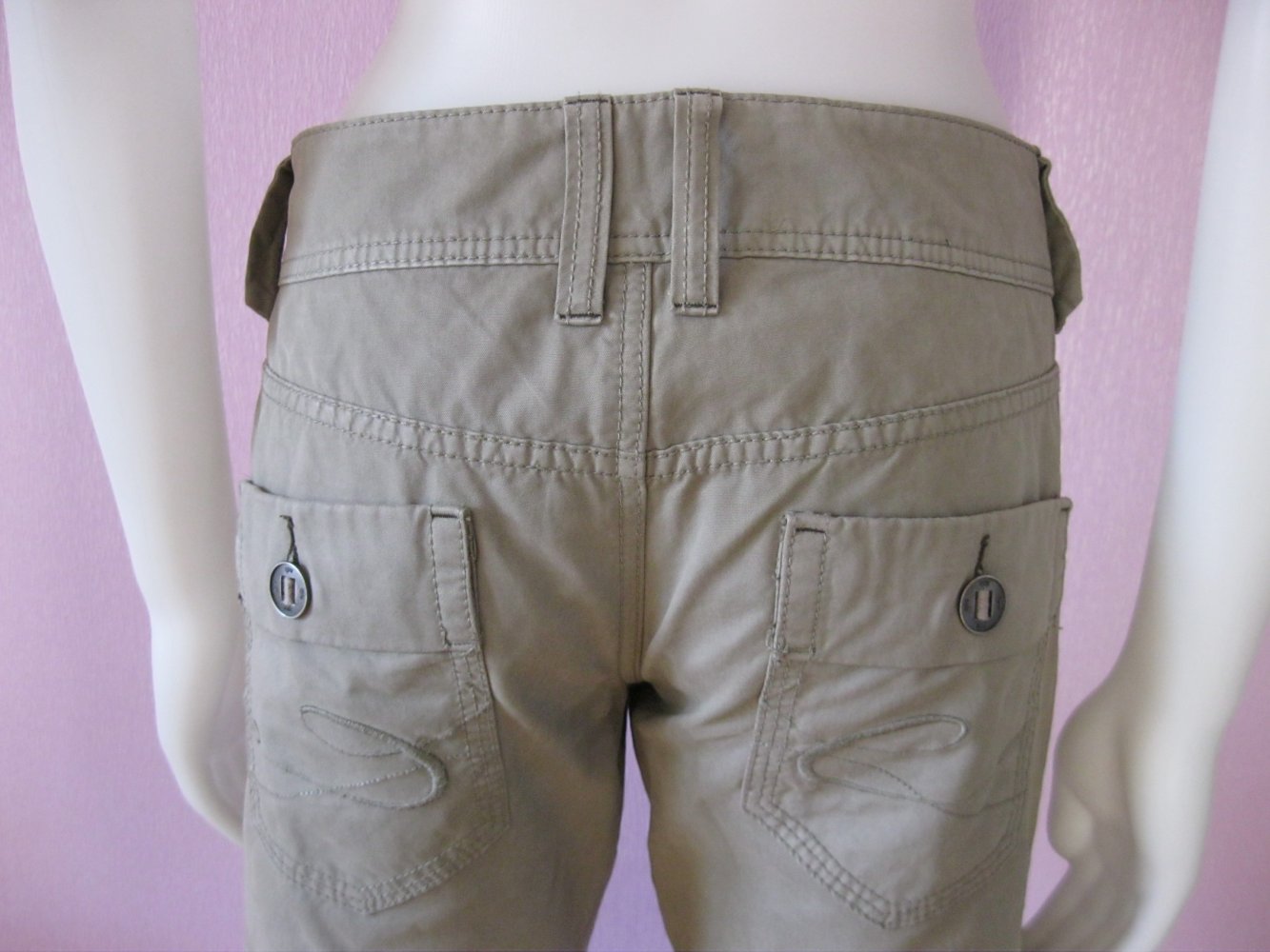 NEU edc by Esprit Schlaghose Khaki Baumwolle 38