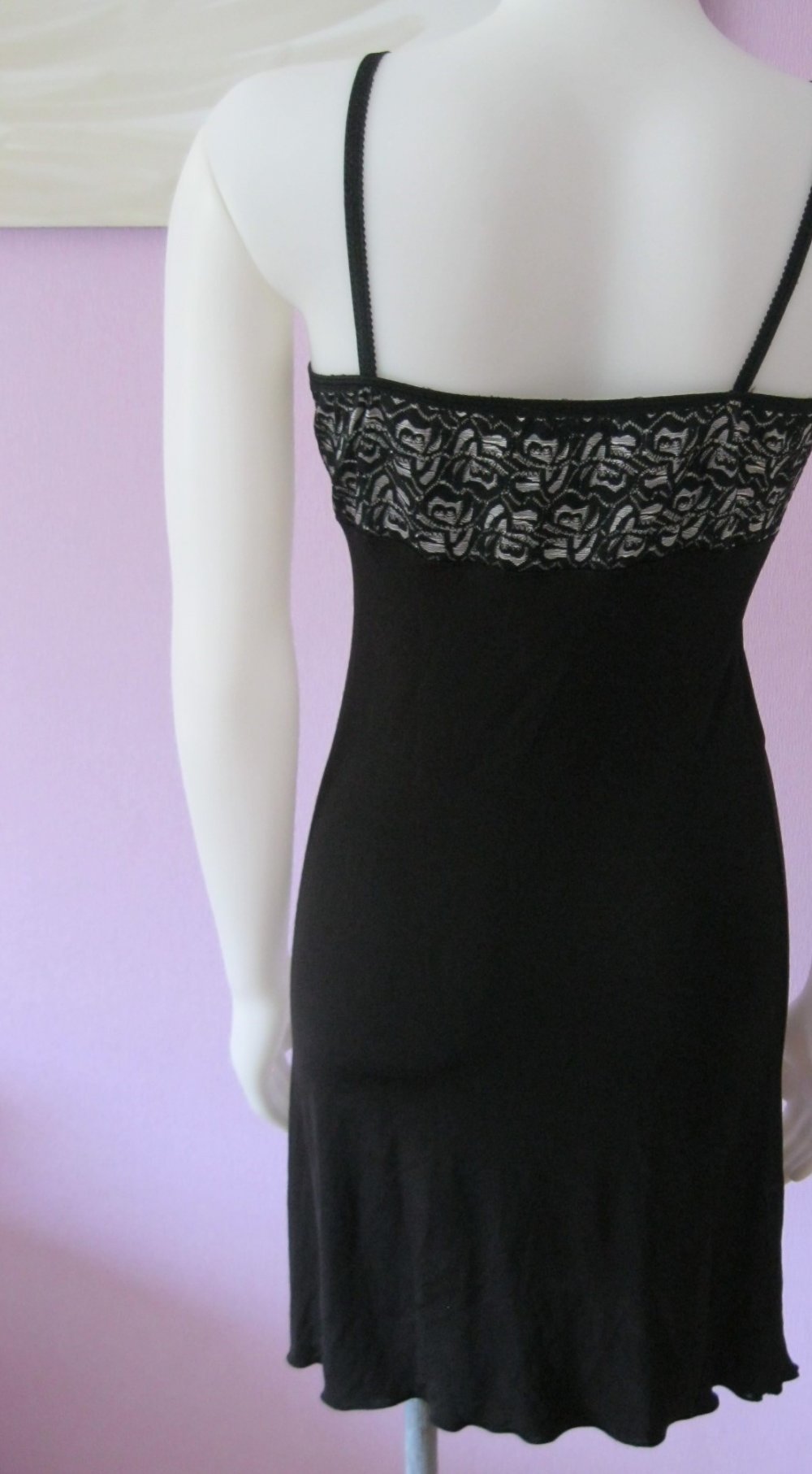 Minikleid # Good Look Paris # schwarz/braun # Spitze # S