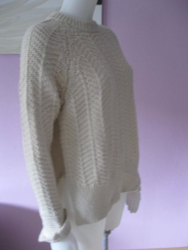 H&M Strickpullover Wolle Creme S Oversize