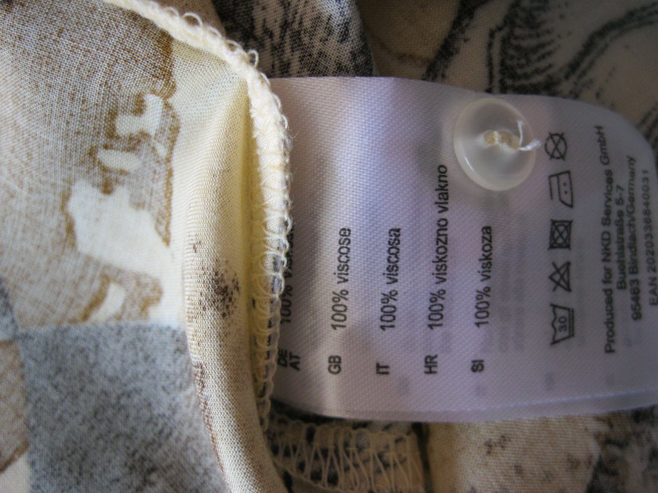  Bluse # Laura Torelli # 3/4-Arm # gemustert # Braun/Beige # 44