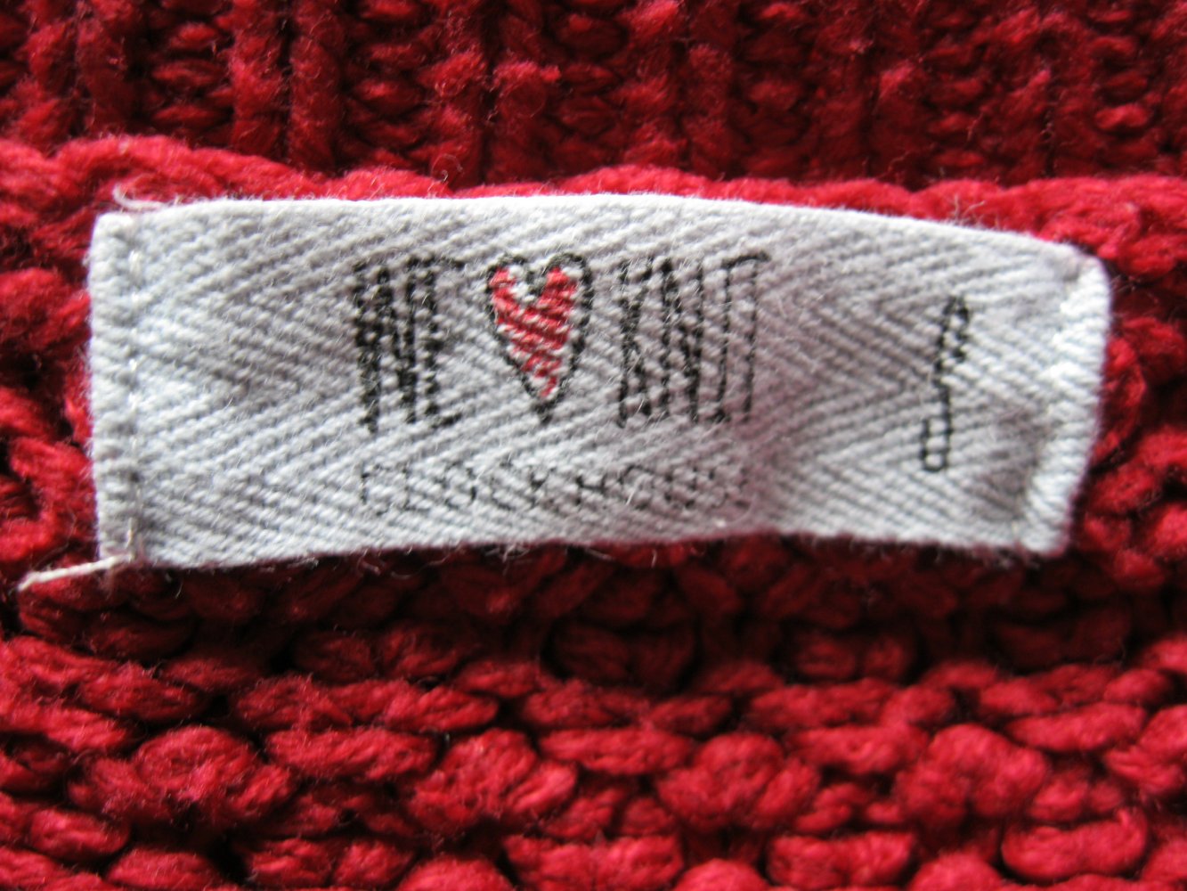 Strickpullover #clockhouse # Zopfmuster# rot # S