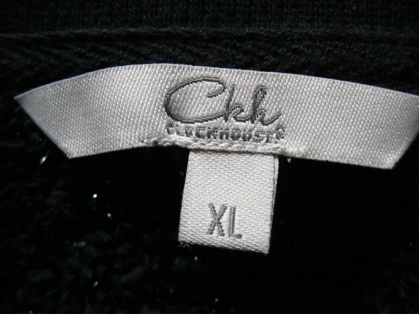 Strickpullover # Clockhouse # Glitzer # schwarz # XL