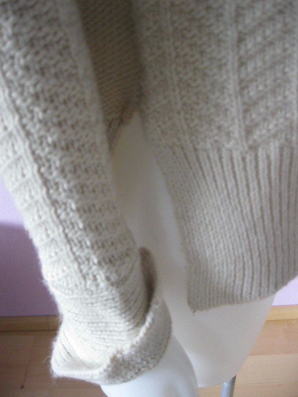 H&M Strickpullover Wolle Creme S Oversize