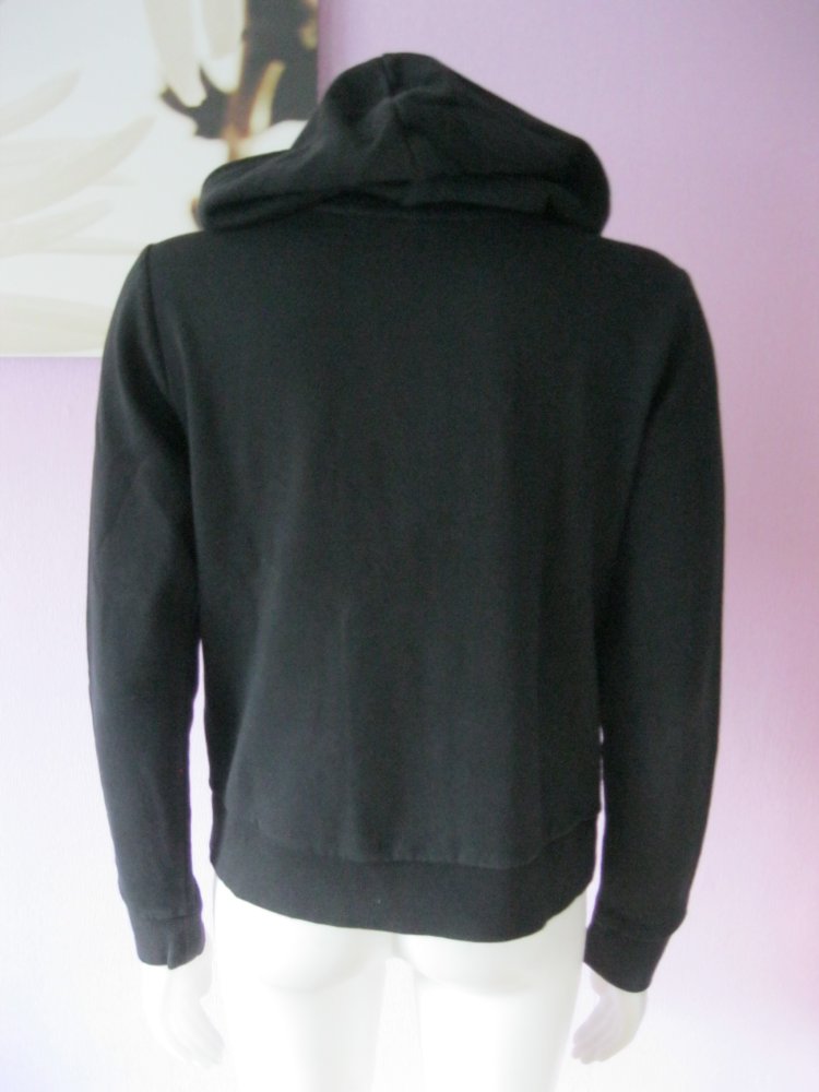 Kapuzen Jacke Hoodie Baumwolle Schwarz 38