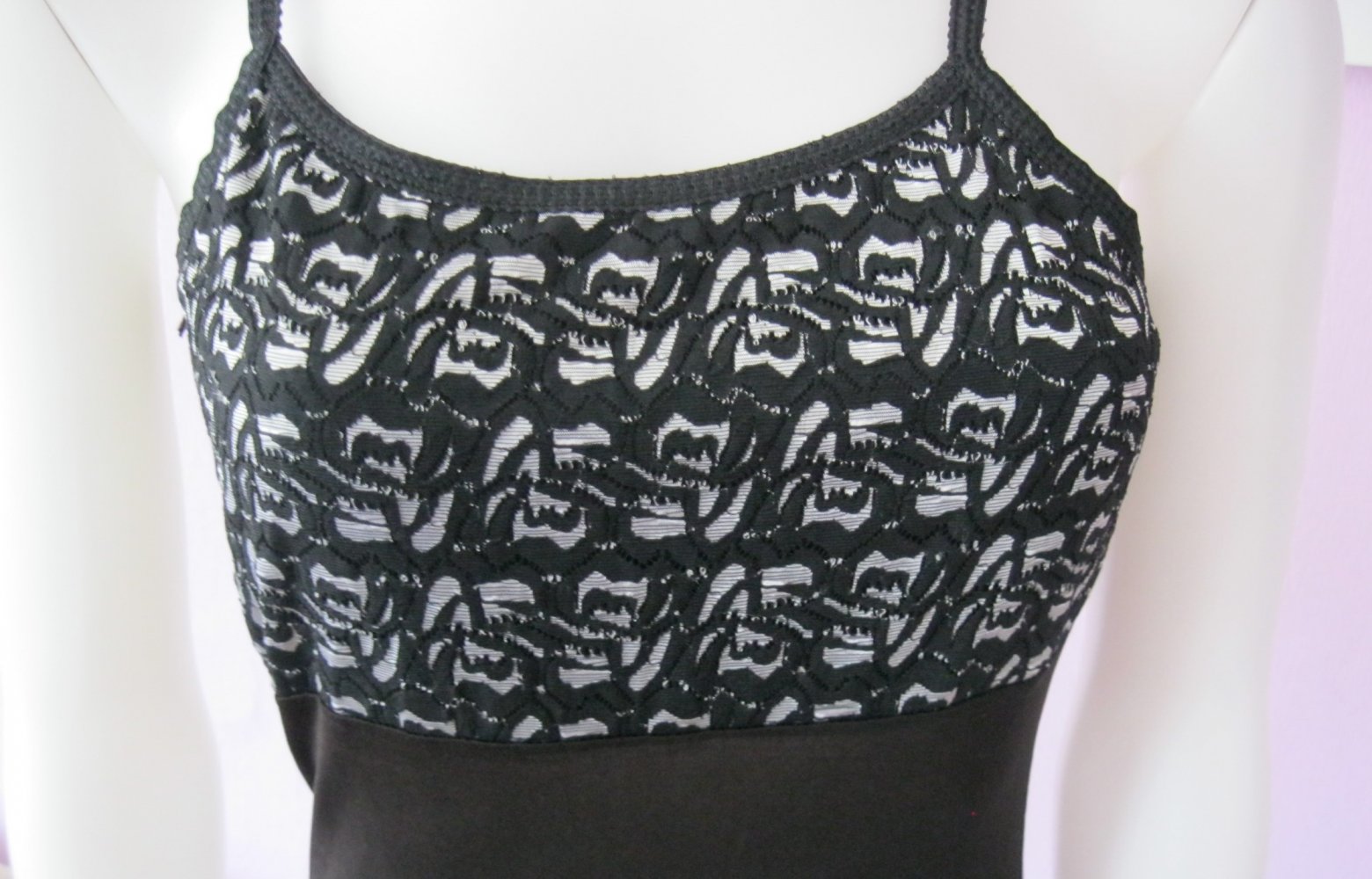 Minikleid # Good Look Paris # schwarz/braun # Spitze # S