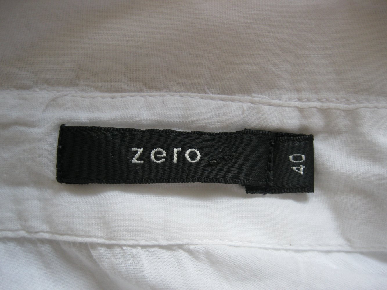 Bluse # Zero # Langärmlig # Weiß # 100% Baumwolle # 40