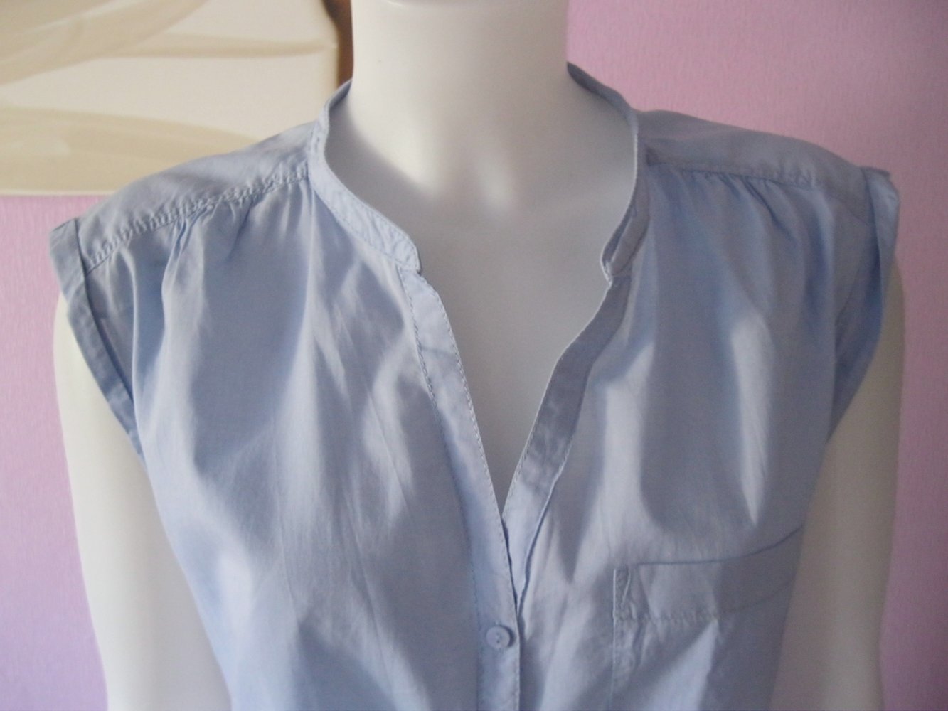 Bluse #Ohne Ärmel# Clockhouse Basic # hellblau # L