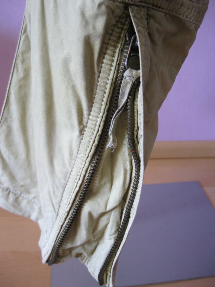 Stoffhose # 3/4-Hose # Senffarben # XS/S
