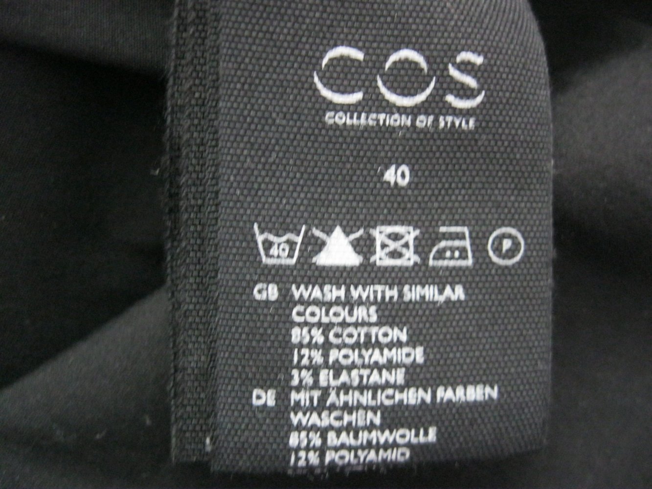 Bluse # COS # kurzärmlig # Schwarz # 40