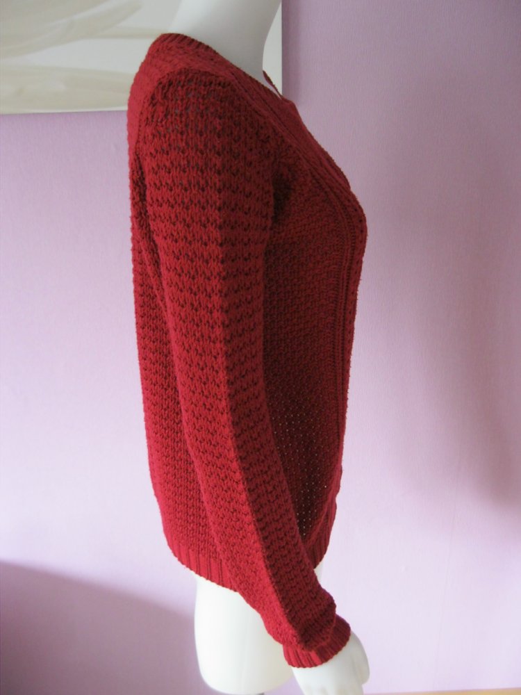 Strickpullover #clockhouse # Zopfmuster# rot # S