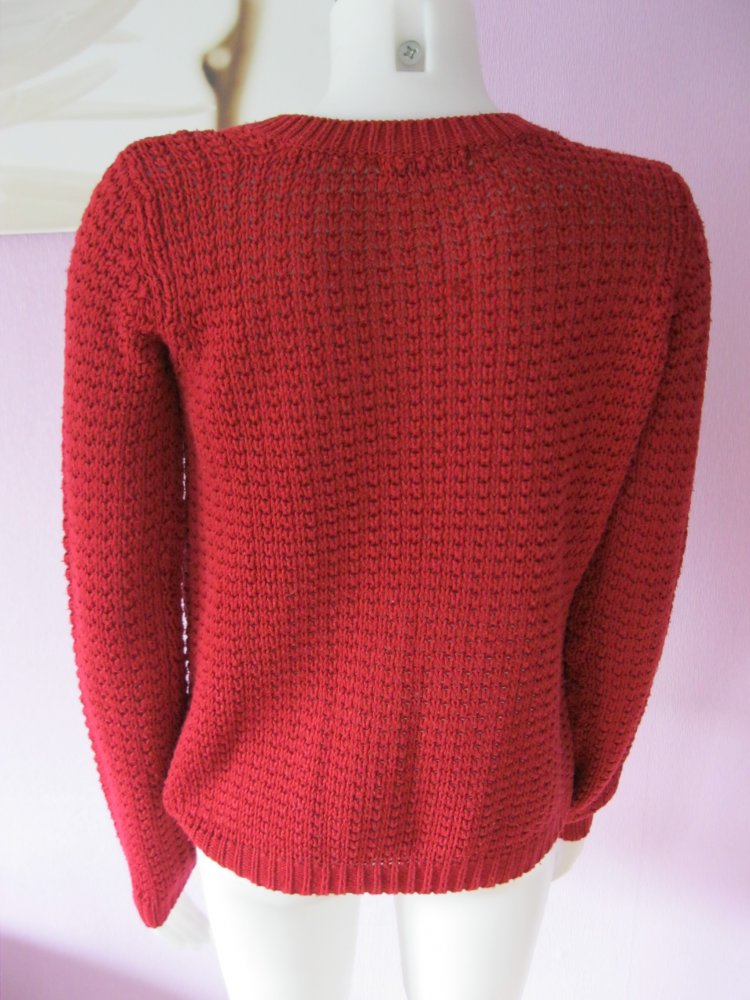 Strickpullover #clockhouse # Zopfmuster# rot # S