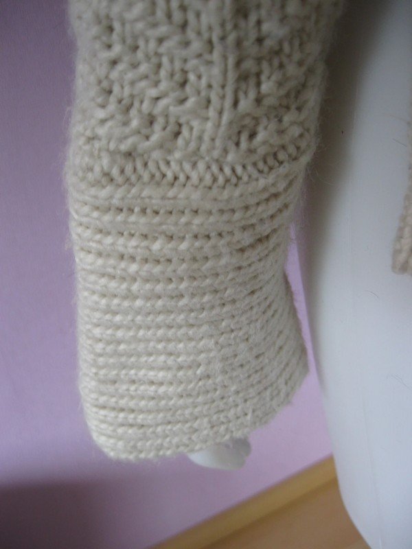 H&M Strickpullover Wolle Creme S Oversize