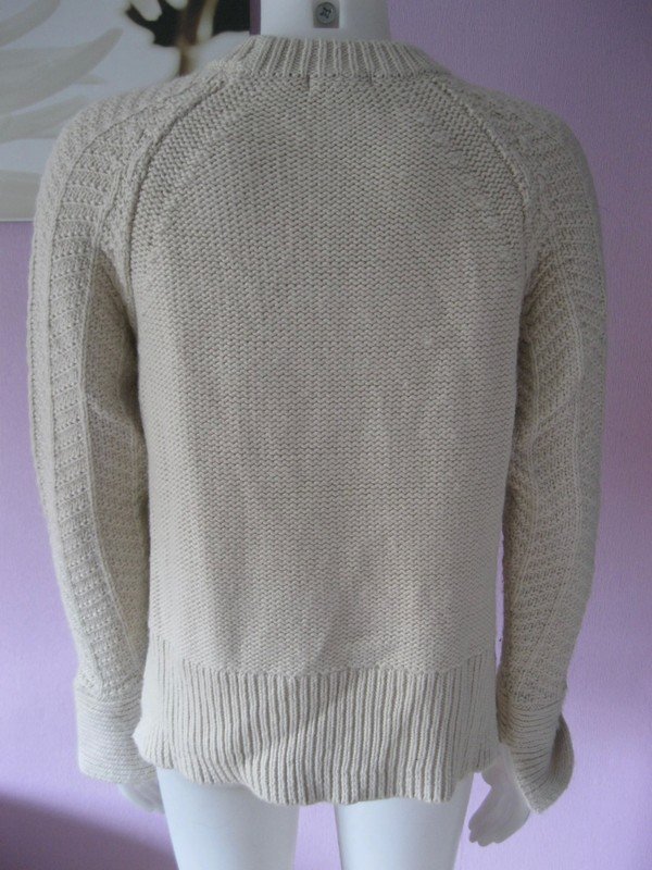 H&M Strickpullover Wolle Creme S Oversize