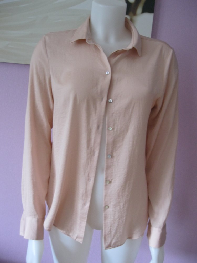 Bluse # H&M # langärmlig # Aprikose # 36