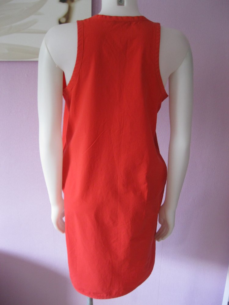 Hemd-Kleid # Trägerkleid # Cos # rot # ärmellos # 100% Baumwolle # 38