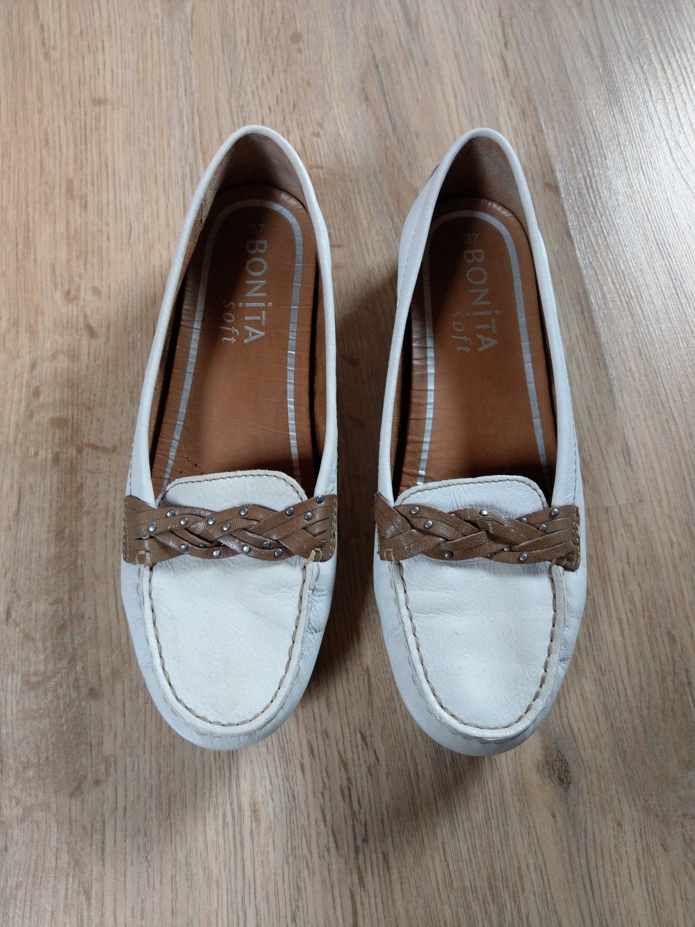 Ballerinas Schuhe beige creme Bonita 