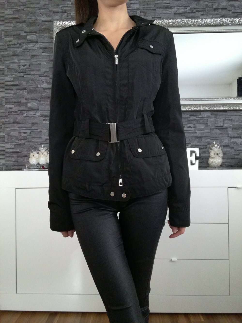 Kocca Jacke mit Gürtel schwarz S