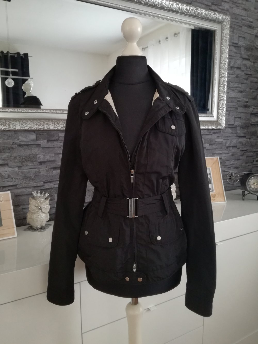 Kocca Jacke mit Gürtel schwarz S