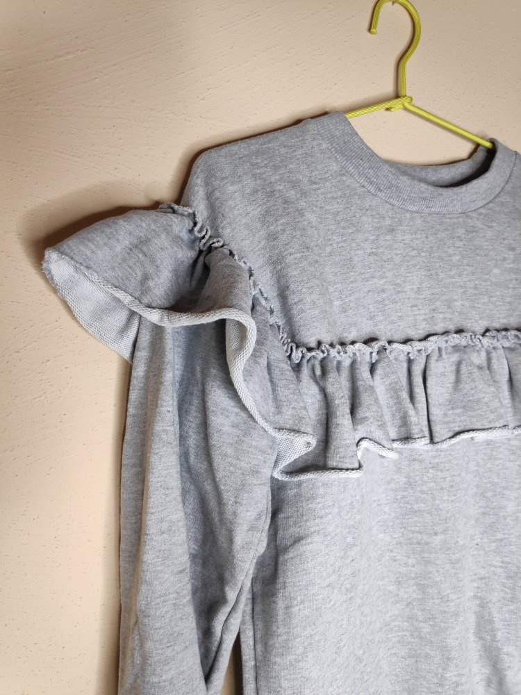 Sweatpullover mit Volants - Parisian - grau - 38