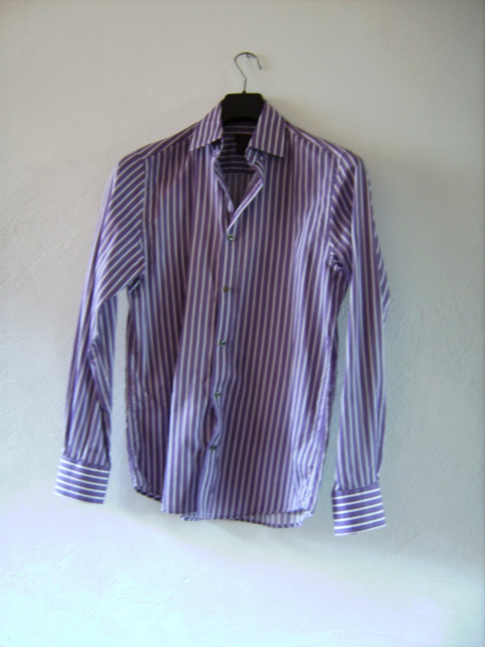 Hemd flieder Gr. S, Herrenhemd Streifen, Gr. 36/38, H&M, Allrounder, Buisiness, Klassisch chic