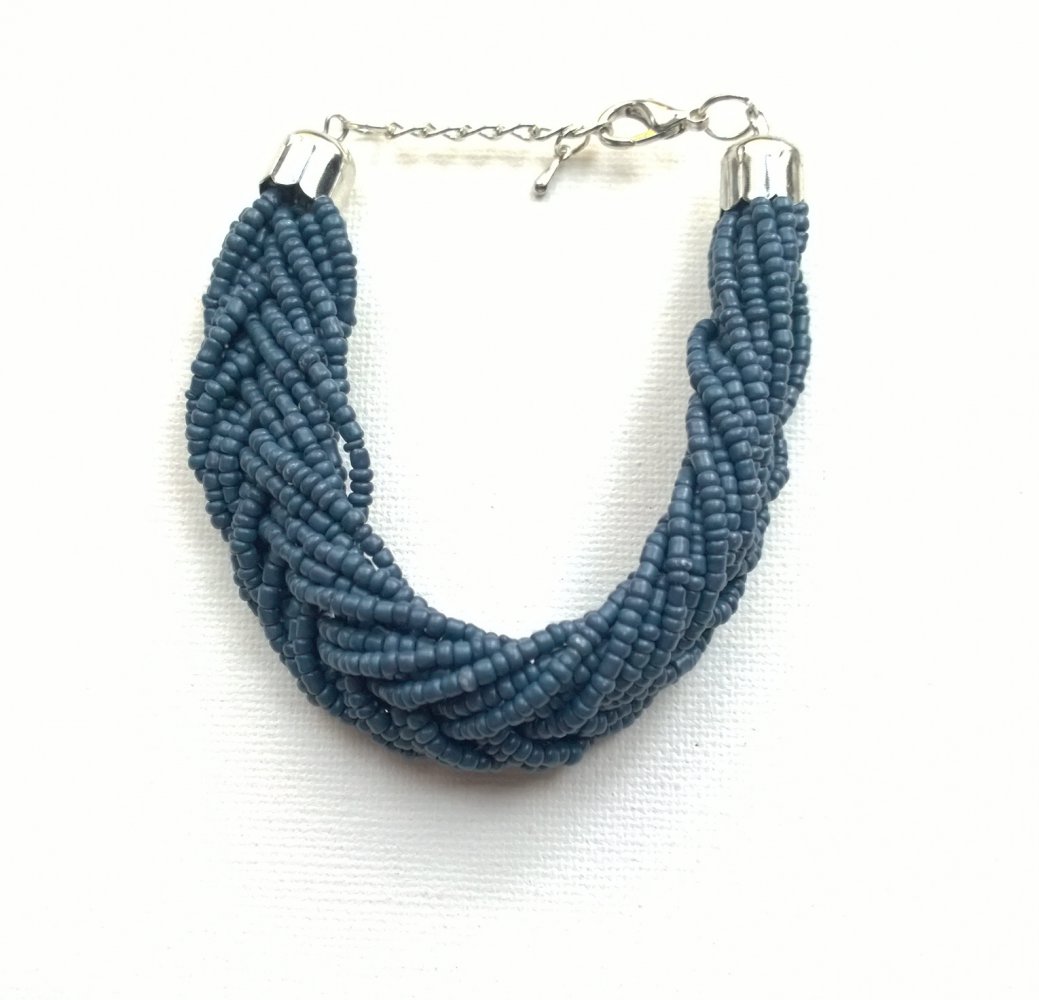 Armband, maritim, geflochten, blau
